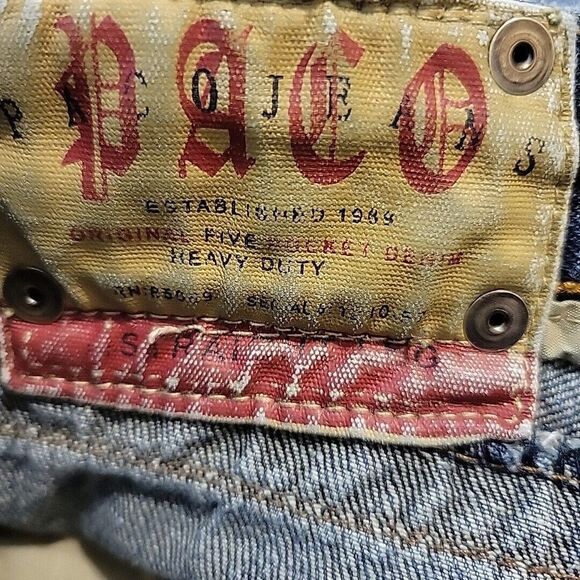 Vintage PACO Jeans Mens 36X30.5 Blue Baggy Y2K‎ Loose Denim Hip Hop Throwback - Picture 9 of 14